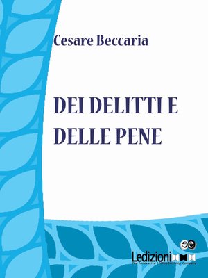 cover image of Dei delitti e delle pene